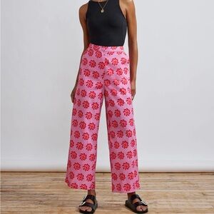 Kitri Romina Pink Geo Floral Trouser Pants